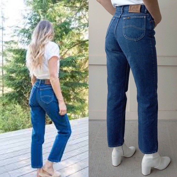 80s Lee Jeans 90s Lee High Rise Faded Jeans 90s Lees Faded Denim Medium Vintage Mom Jeans Ultra High Rise Jean 90s Denim